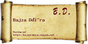 Bajza Dóra névjegykártya